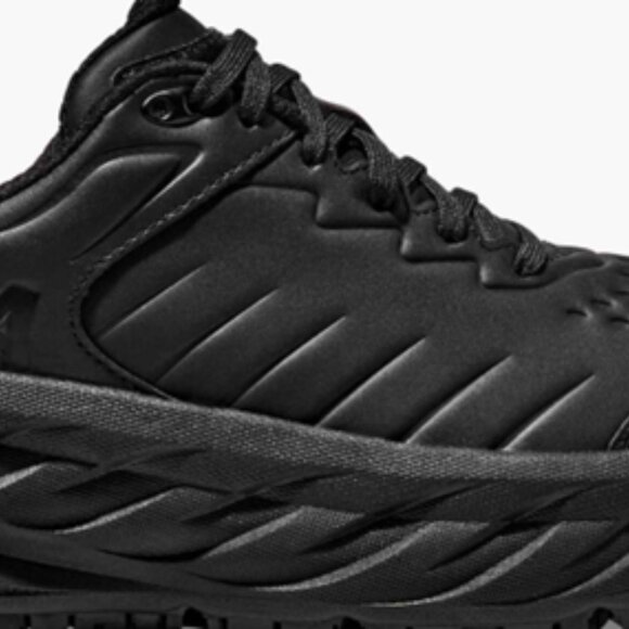 Hoka One Womens Black Leather Bondi SR Walking Shoes Size 6.5 Regular Width - Picture 4 of 13